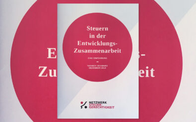 Broschürentitel Steuern in der Entwicklungszusammenarbeit