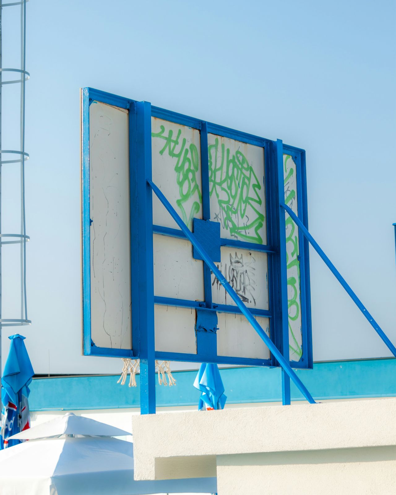 Werbebanner von hinten